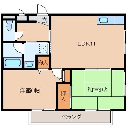 ファミーユ赤坂の物件間取画像